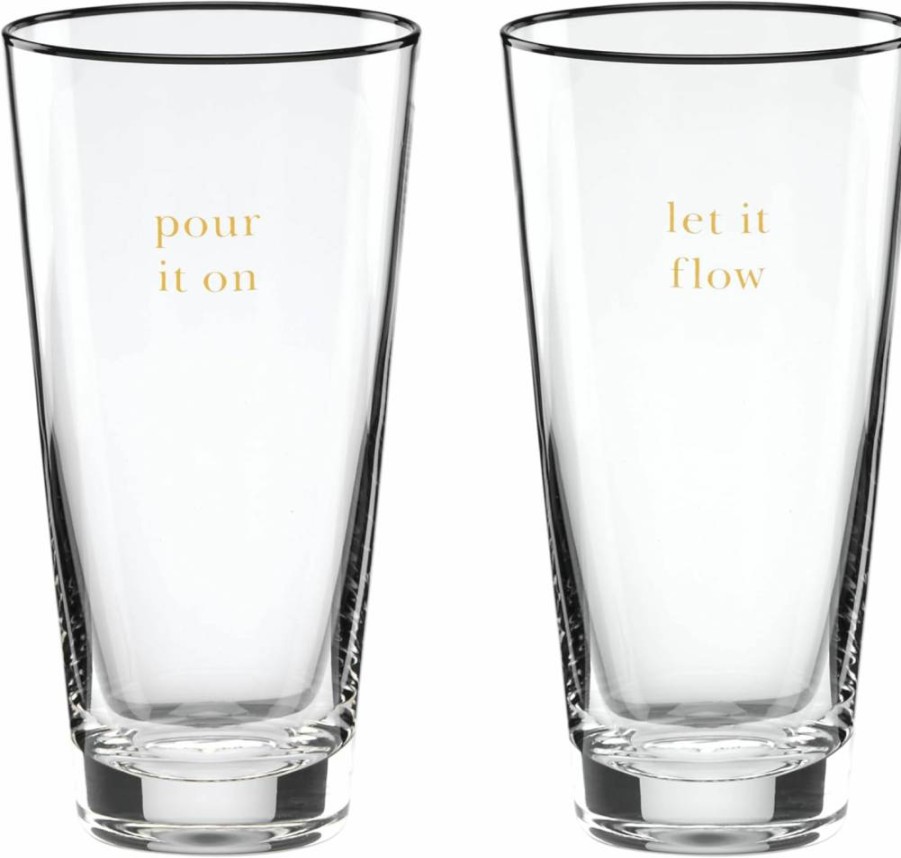 Kate Spade New York Cheers To Us Martini Glasses Set - 2 Piece Clear Cocktail Glassware for Dirty & Neat Martinis