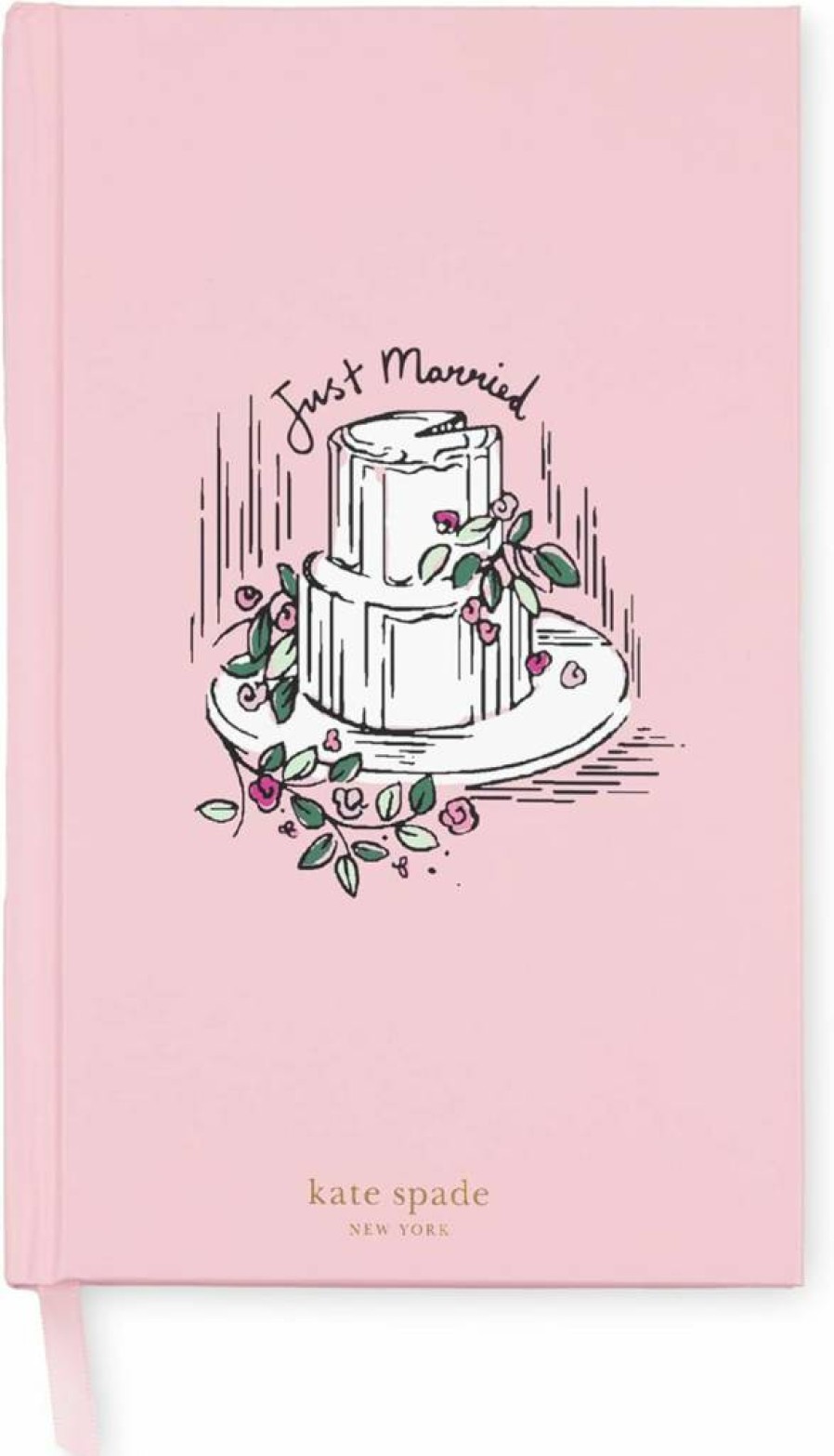 Kate Spade New York Bridal Journal - 8.25" x 5.25" Lined Wedding Notebook with Bookmark, 200 Pages for Wedding Planning & Keepsake, Elegant Bridal Toile Design