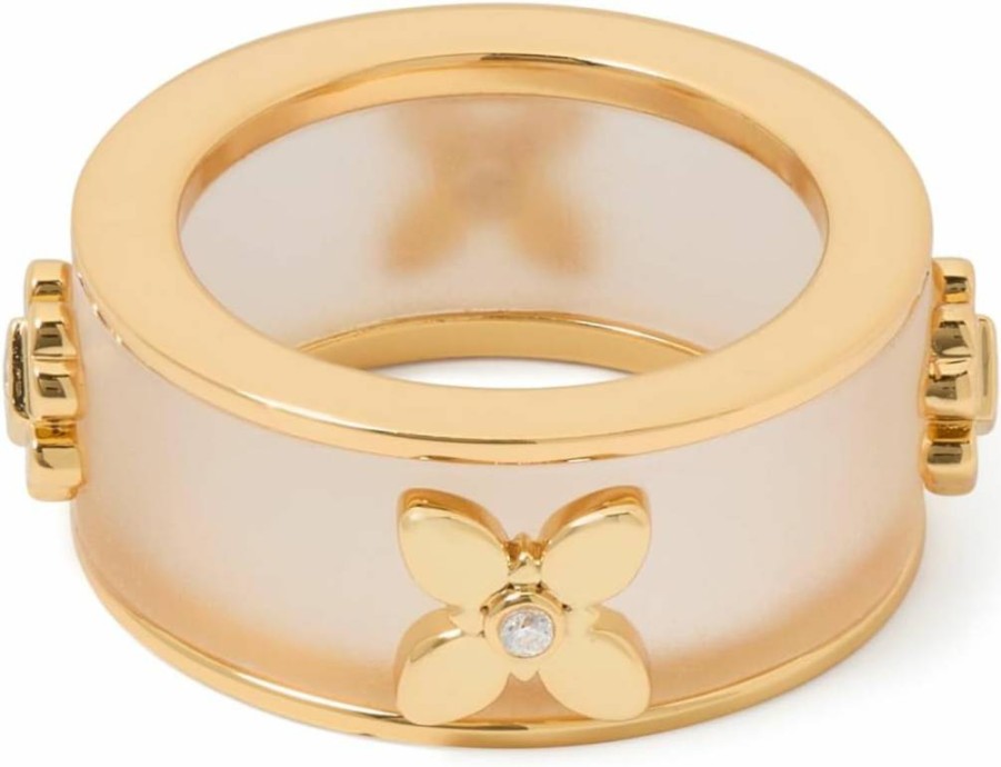 Kate Spade New York Heritage Bloom Floral Statement Ring - Elegant Gold-Tone Flower Jewelry