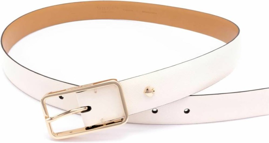 Kate Spade New York Women's Adjustable Leather Belt – 3 Inch Wide Stylish Waist Accessory