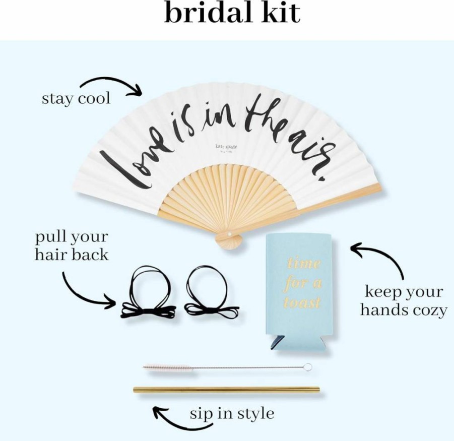 Kate Spade New York Bridal Emergency Kit - 7 Piece Wedding Essentials Set for Engagement & Wedding Day, Includes Cake Toss Accessories