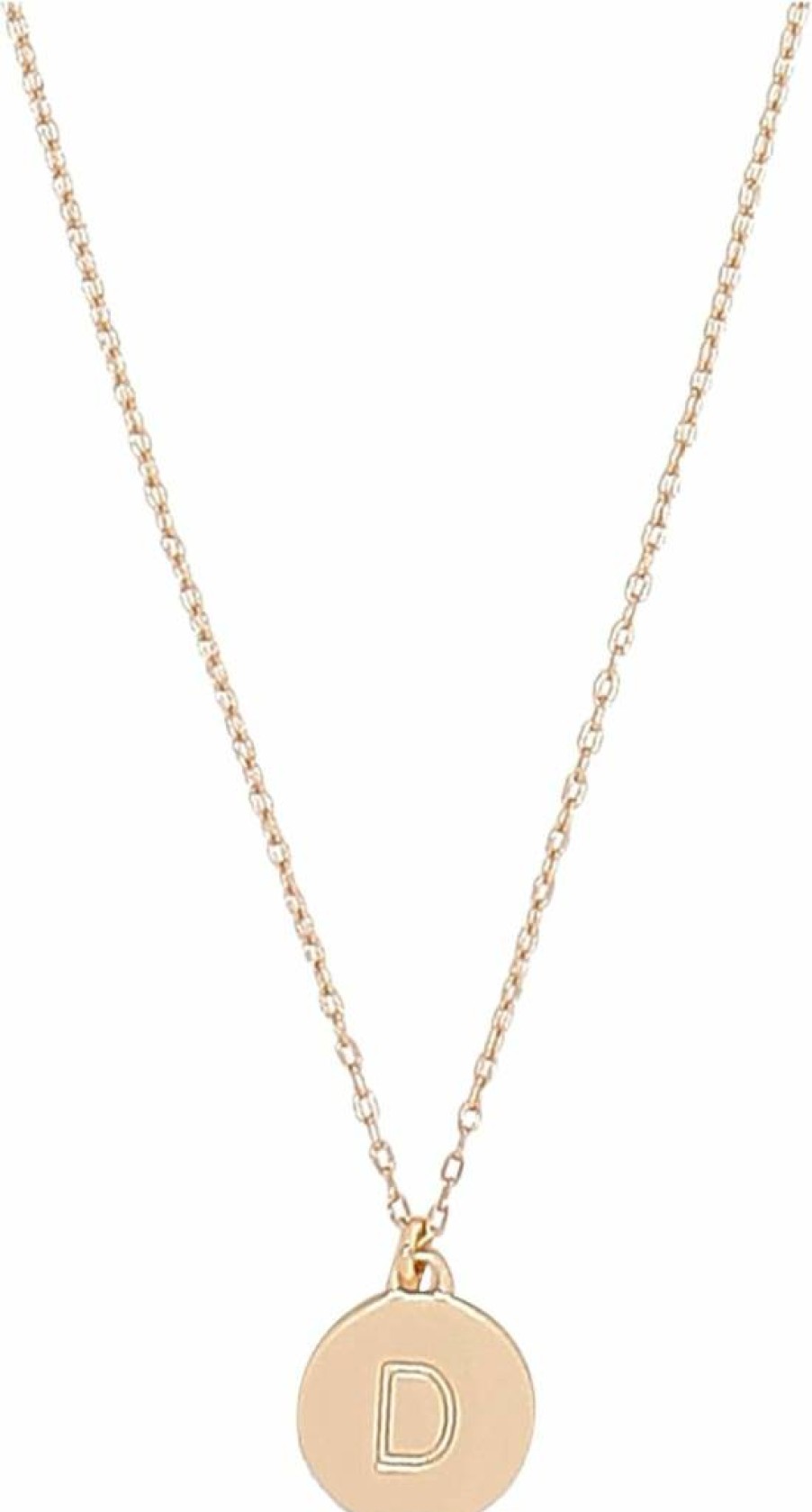 Kate Spade New York Initial Mini Pendant Necklace - Elegant Gold or Silver Letter Charm