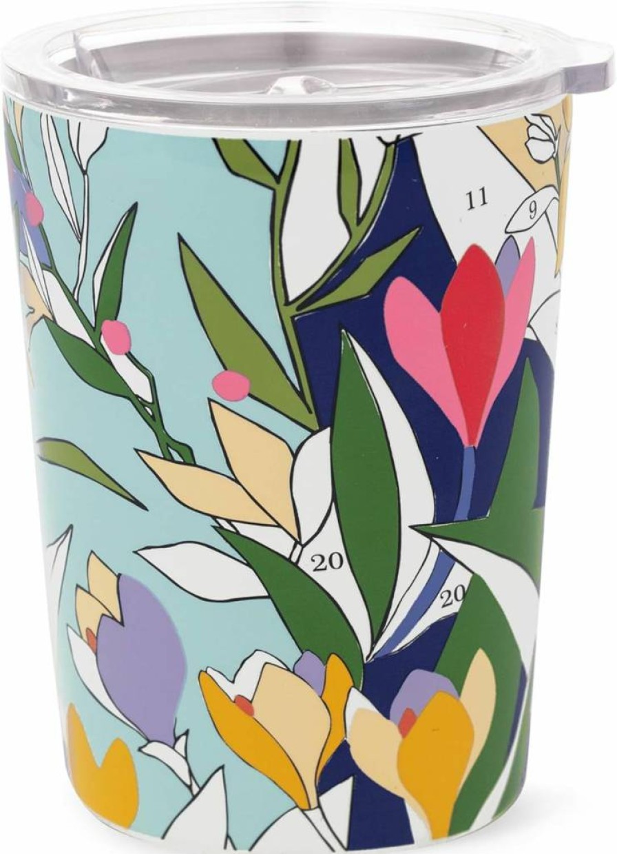 Kate Spade New York 12oz Insulated Stainless Steel Travel Tumbler with Lid - Paint By Numbers Double Wall Coffee Cup