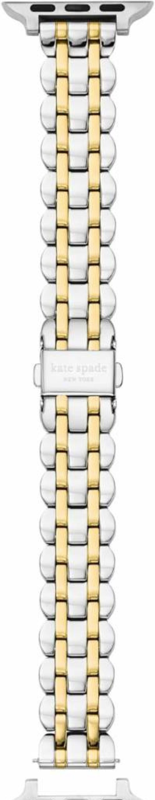 Kate Spade New York Interchangeable Stainless Steel Apple Watch Band Compatible with Series 9/8/7/6/5/4/3/2/1/SE (38mm/40mm/41mm)