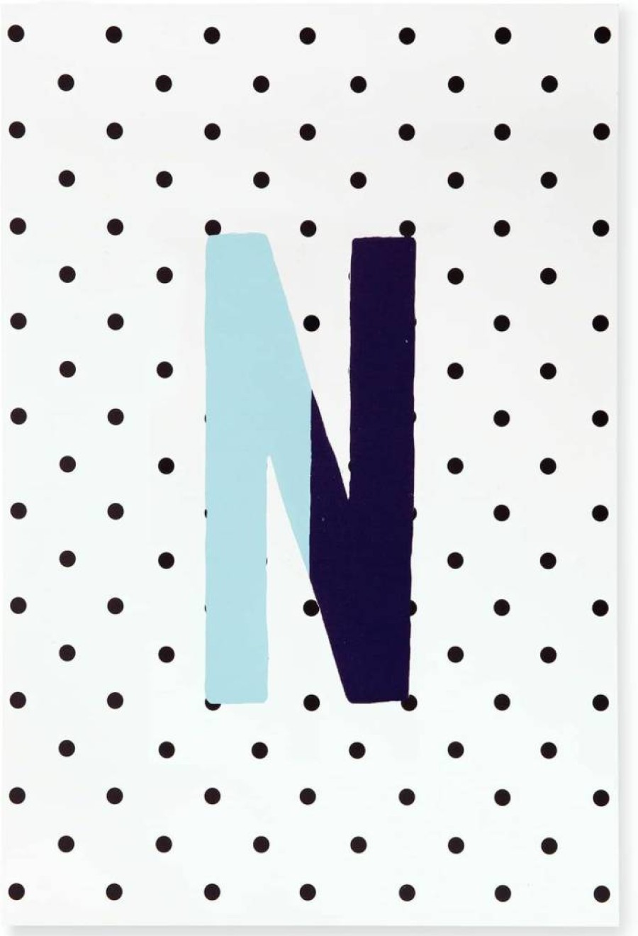 Kate Spade New York Monogram Initial Notepad - 100 Blank Sheets, 7x4.75 Inch Blue Writing Pad for Office Desk & Personal Notes