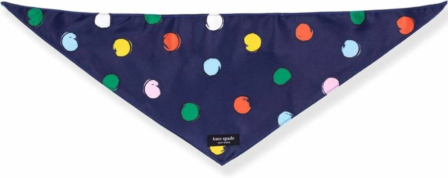 Kate Spade New York Watercolor Dot Dog Bandana - Lightweight Pet Scarf for Medium & Large Dogs, Adjustable for Boys & Girls