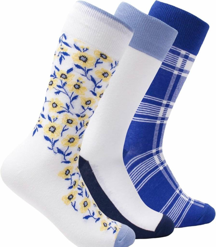 Kate Spade New York Sunshine Floral Crew Socks 3-Pack | KSNY Women's Casual Socks