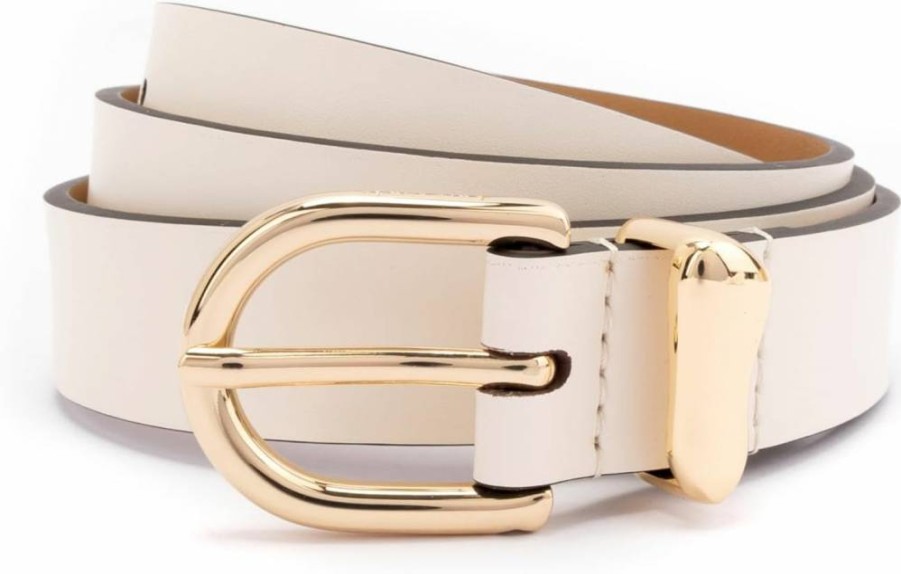 Kate Spade New York Women's Adjustable Leather Belt with Molten Metal Keeper, 1-Inch Width Stylish Accessory