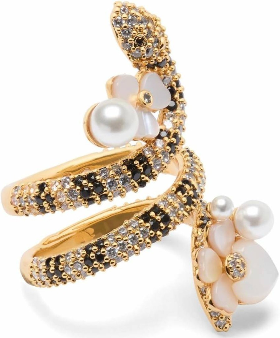 Kate Spade New York Bold Statement Wrap Ring - Elegant Gold-Tone Fashion Jewelry