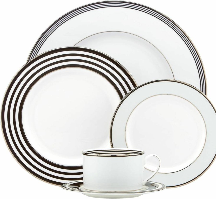 Kate Spade New York Parker Place Salad Plate - Stylish Blue Ceramic Appetizer Dish for Elegant Dining & Entertaining