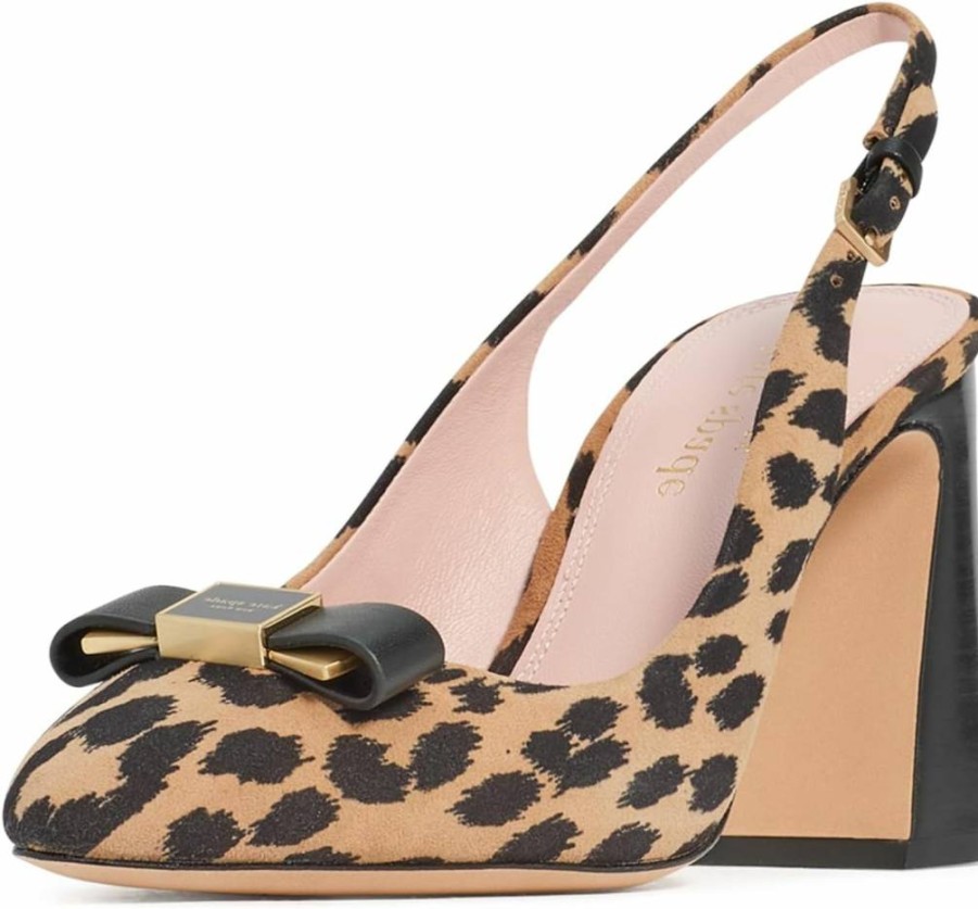 Kate Spade New York Women's Bowdie Slingback Pump Heels - Stylish Bow Detail Dress Shoes for Women