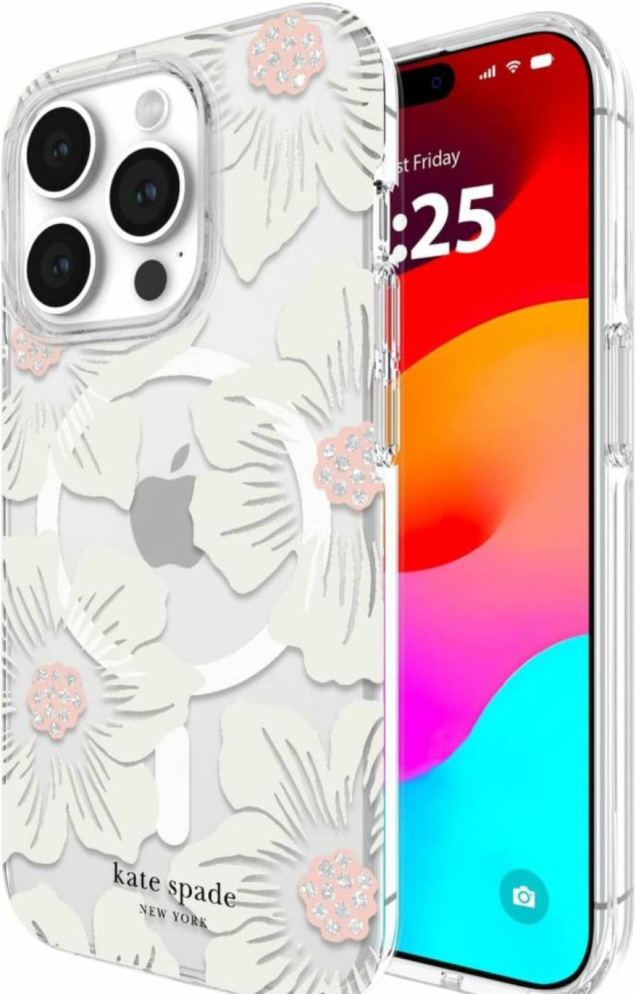 Kate Spade New York iPhone 15 Pro MagSafe Case - Tortoiseshell Design Stylish Protective Cover