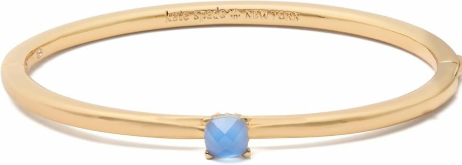 Kate Spade New York Hinged Bangle Bracelet for Women - Elegant Gold-Tone Cuff Jewelry Gift