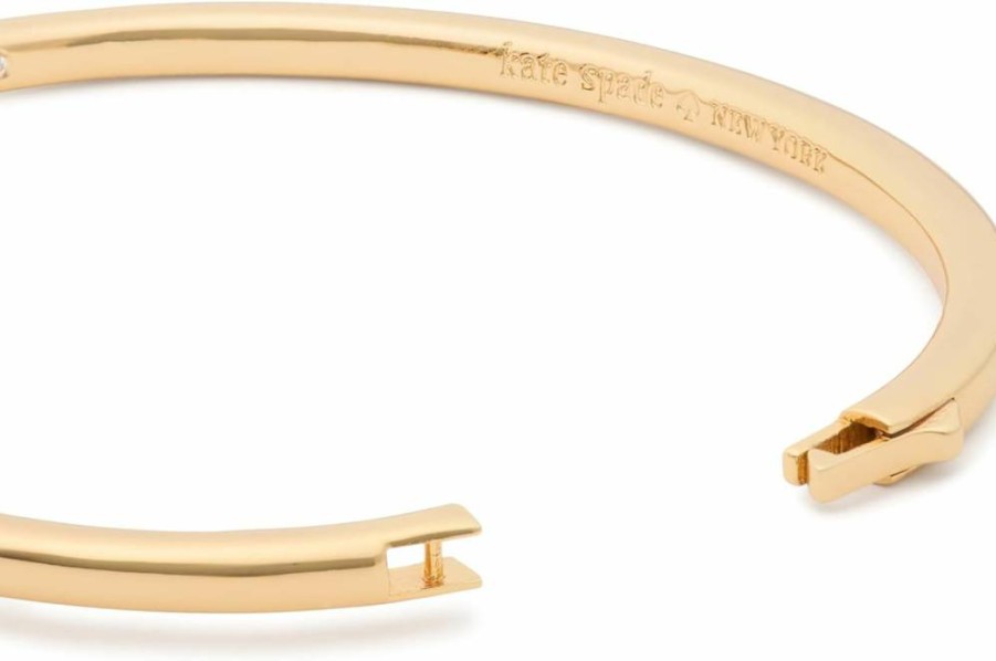 Kate Spade New York Hinged Bangle Bracelet for Women - Elegant Gold-Tone Cuff Jewelry Gift