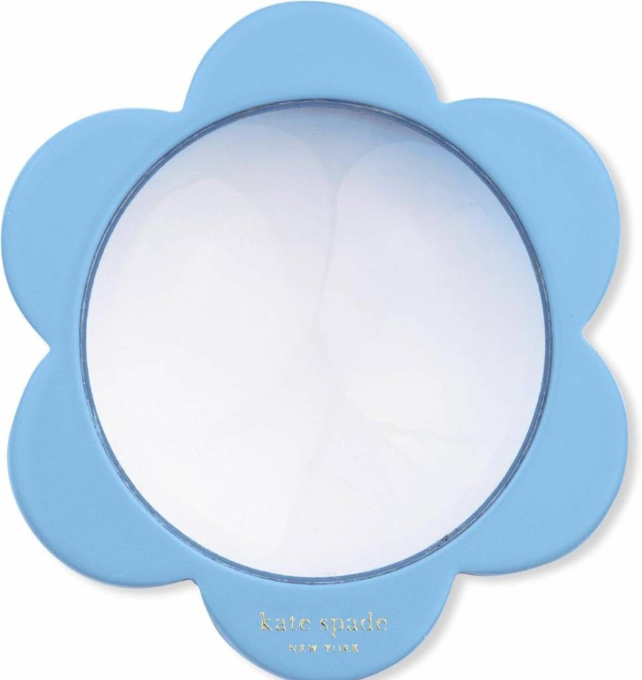 Kate Spade New York Blue Floral Magnifying Glass - Decorative Handheld & Desktop Reading Accessory