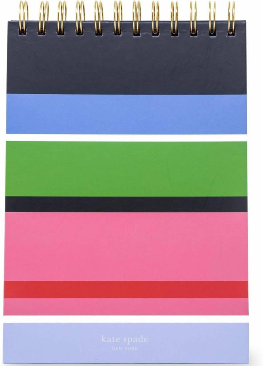 Kate Spade New York Sunny Day Stripe Undated Weekly Planner - 52-Sheet Spiral Notepad, Desktop Calendar & Agenda for Office or Home Use