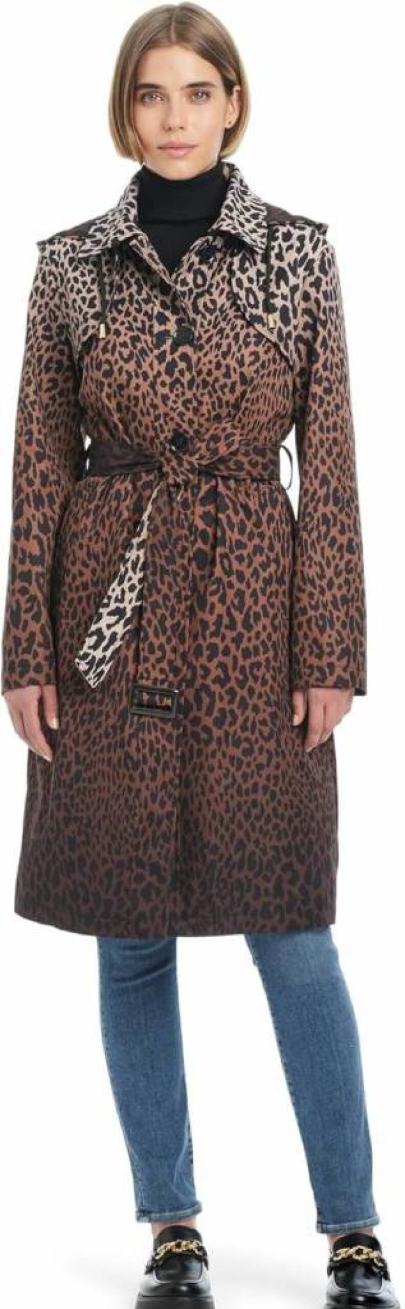 Kate Spade New York Women's Water-Resistant Hooded Trench Coat with Belt, Classic Raincoat for Style & Protection