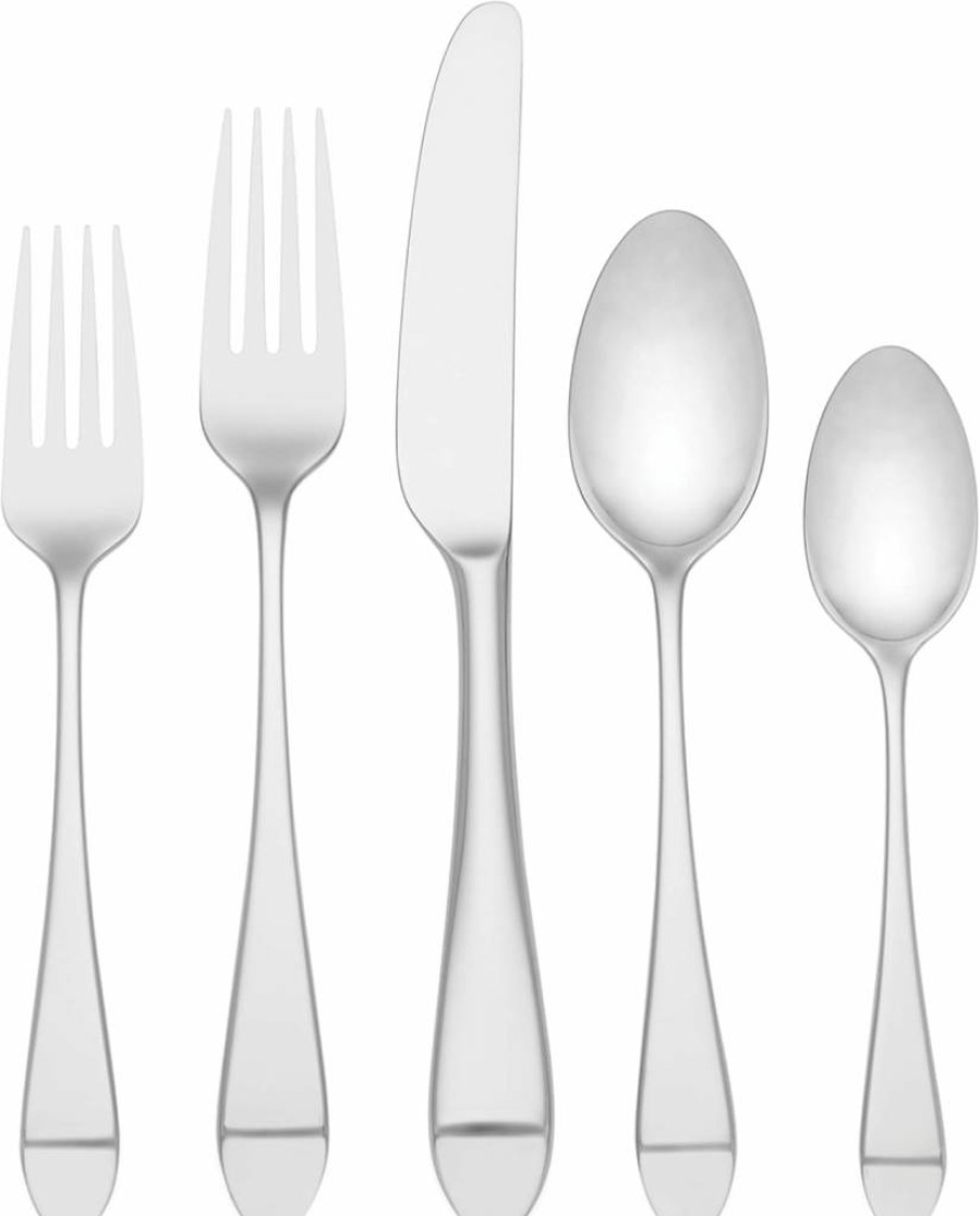 Kate Spade New York Todd Hill 5-Piece Gold Flatware Set - Elegant Metallic Cutlery for Dining