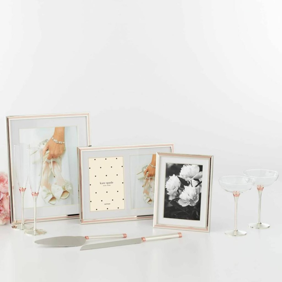Kate Spade New York Rosy Glow Champagne Flutes Set - 2-Piece Elegant Glassware for Celebrations