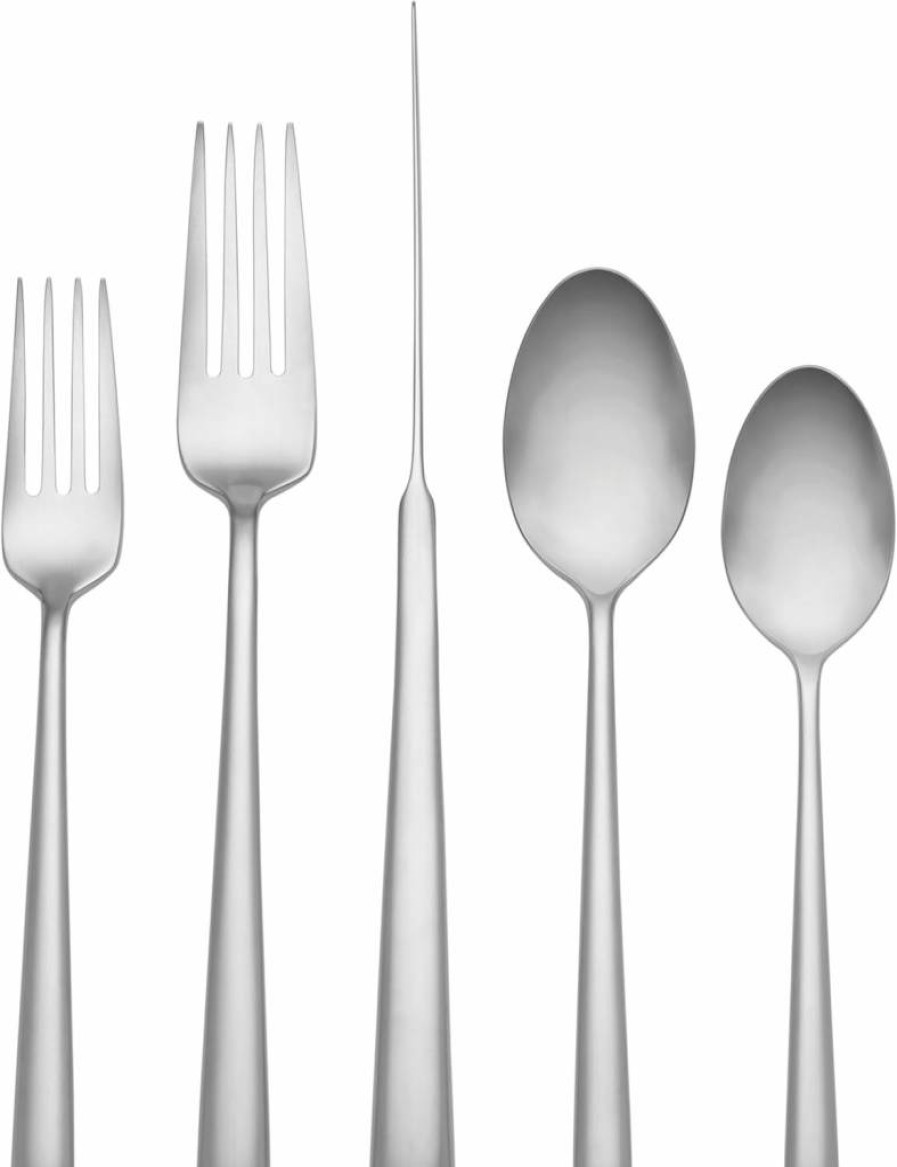 Kate Spade New York Malmo 20-Piece Flatware Set - Stainless Steel Cutlery Set, Metallic Finish, 4-Person Place Setting