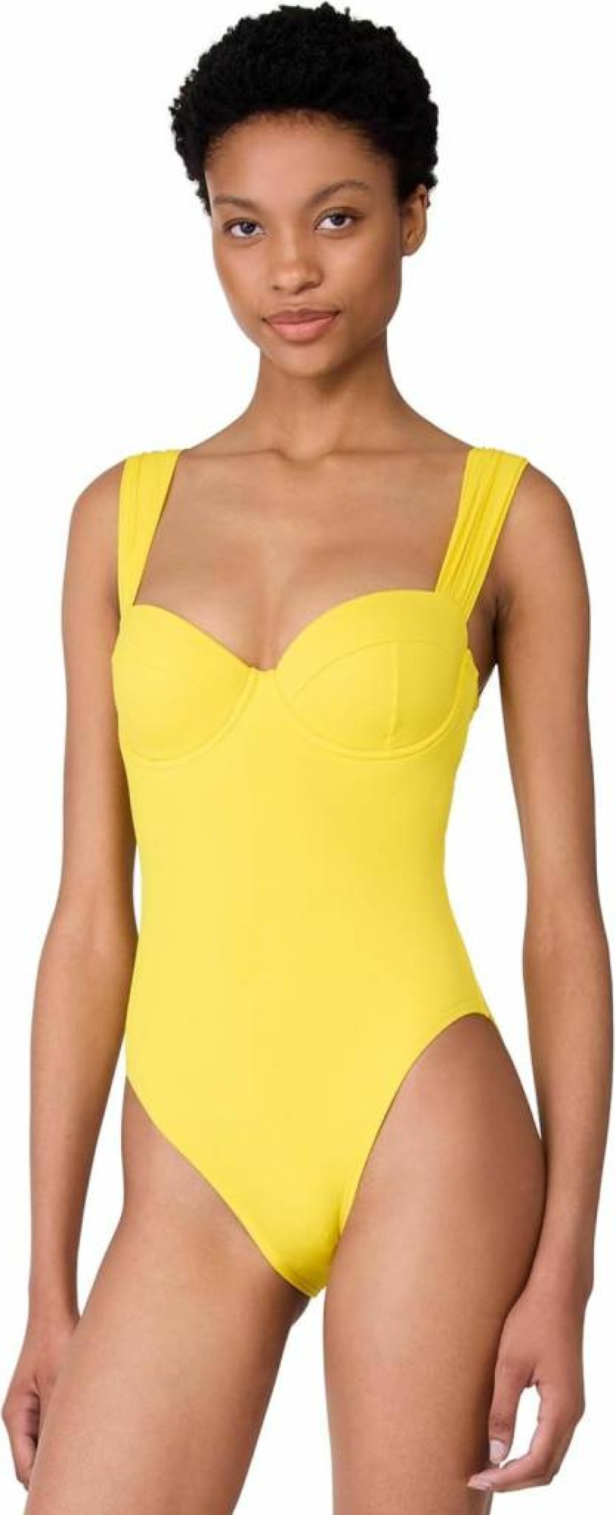Kate Spade New York Women's One-Piece Swimsuit with Underwire Support - Solid Color Bathing Suit