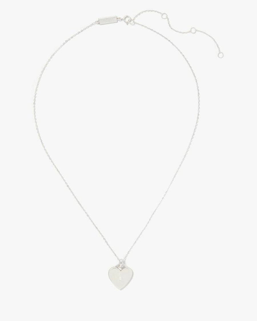Kate Spade New York Heart Pendant Necklace - Meant To Be Love Charm Jewelry Gift for Women