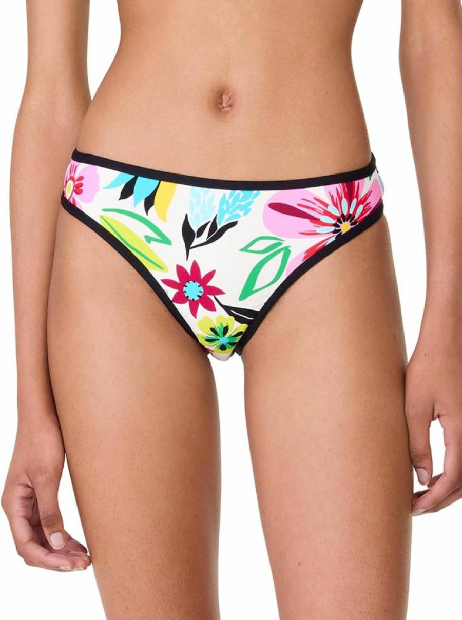 Kate Spade New York Women's Floral High-Leg Bikini Bottom - Safari Print Swimwear