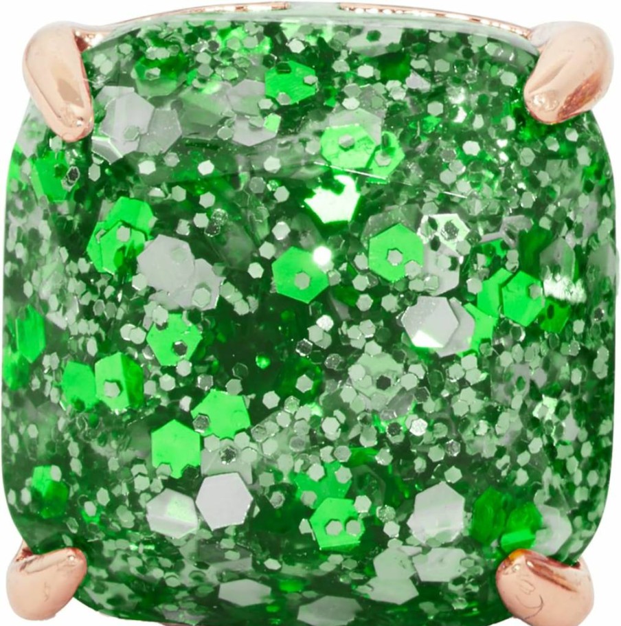 Kate Spade New York Green Mini Square Stud Earrings for Women