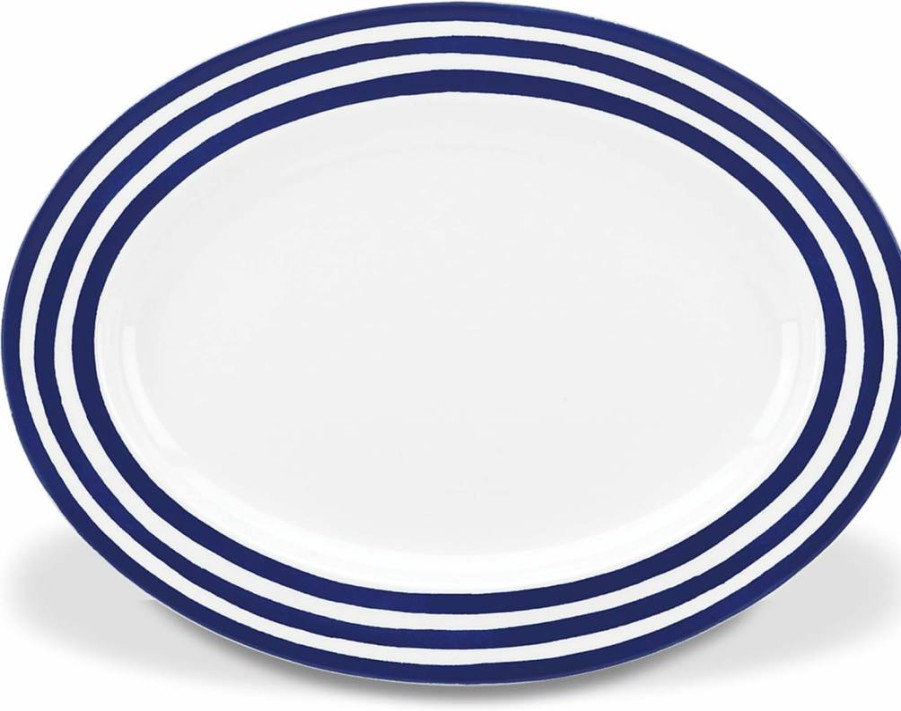 Kate Spade New York Charlotte Street Blue Serving Tray – 2.15 lb Elegant Hors D'Oeuvres Platter