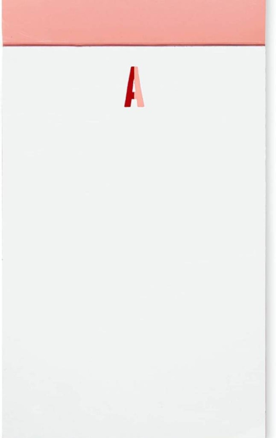 Kate Spade New York Initial Notepad - 100 Blank Sheets, 7x4.75 Inch Small Red Writing Pad for Desktop Notes, Gift Idea