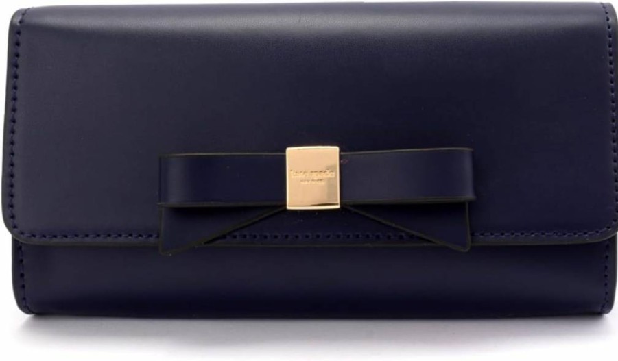Kate Spade New York Women's Leather Crossbody Bag with Removable Pouch, Bow Detail Handbag for Travel & Everyday Use