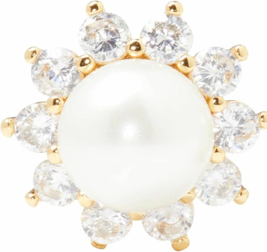 Kate Spade New York Sunny Halo Stud Earrings, White & Multicolor Gemstone Studs for Women