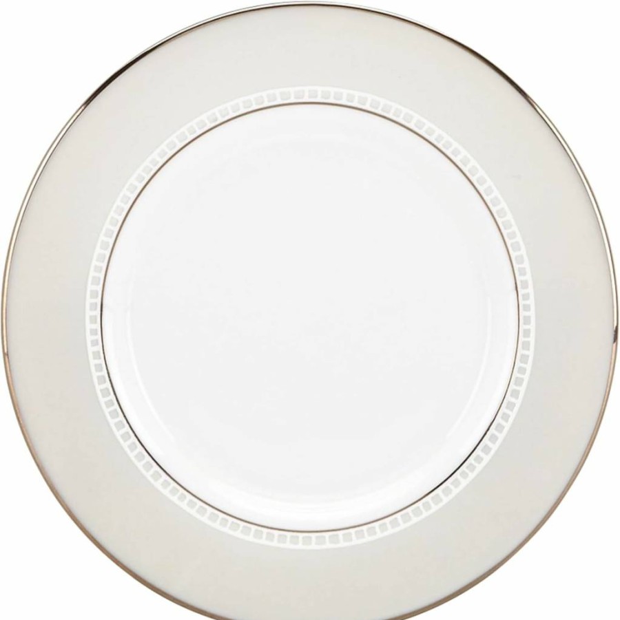 Kate Spade New York White Chapel Hill Saucer Plate - Elegant Dinnerware for Stylish Dining