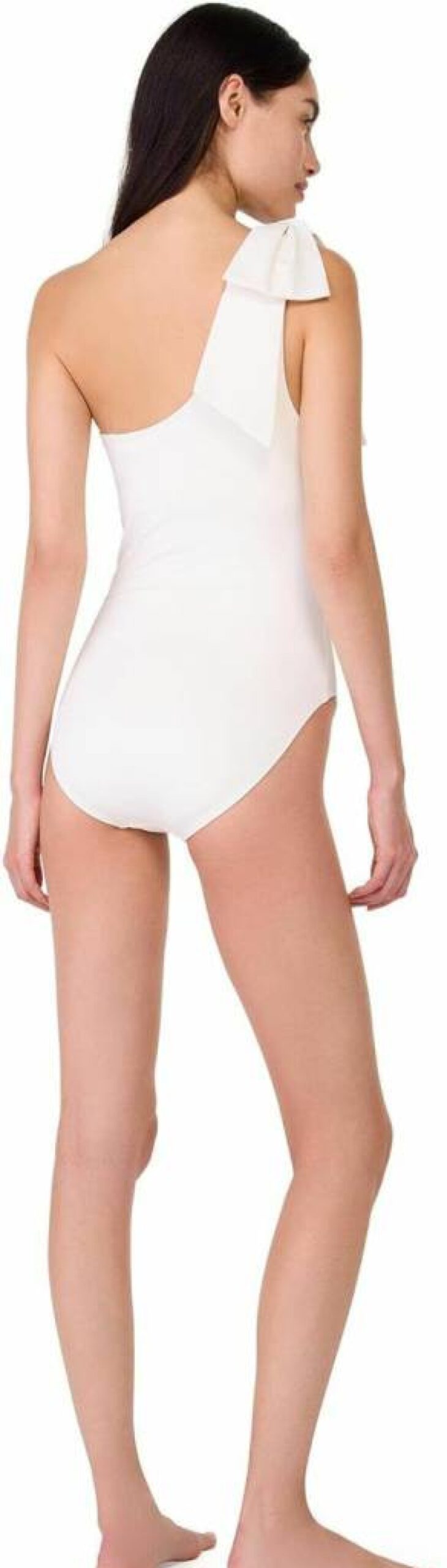 Kate Spade New York Women's One Piece Swimsuit with Shoulder Bow Detail - Solid Color Bathing Suit