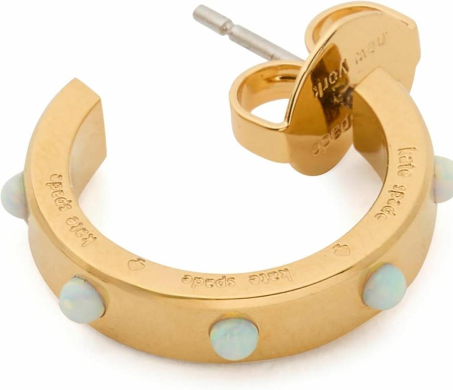 Kate Spade New York Opal Huggies Earrings – Elegant Stud Earrings for Women