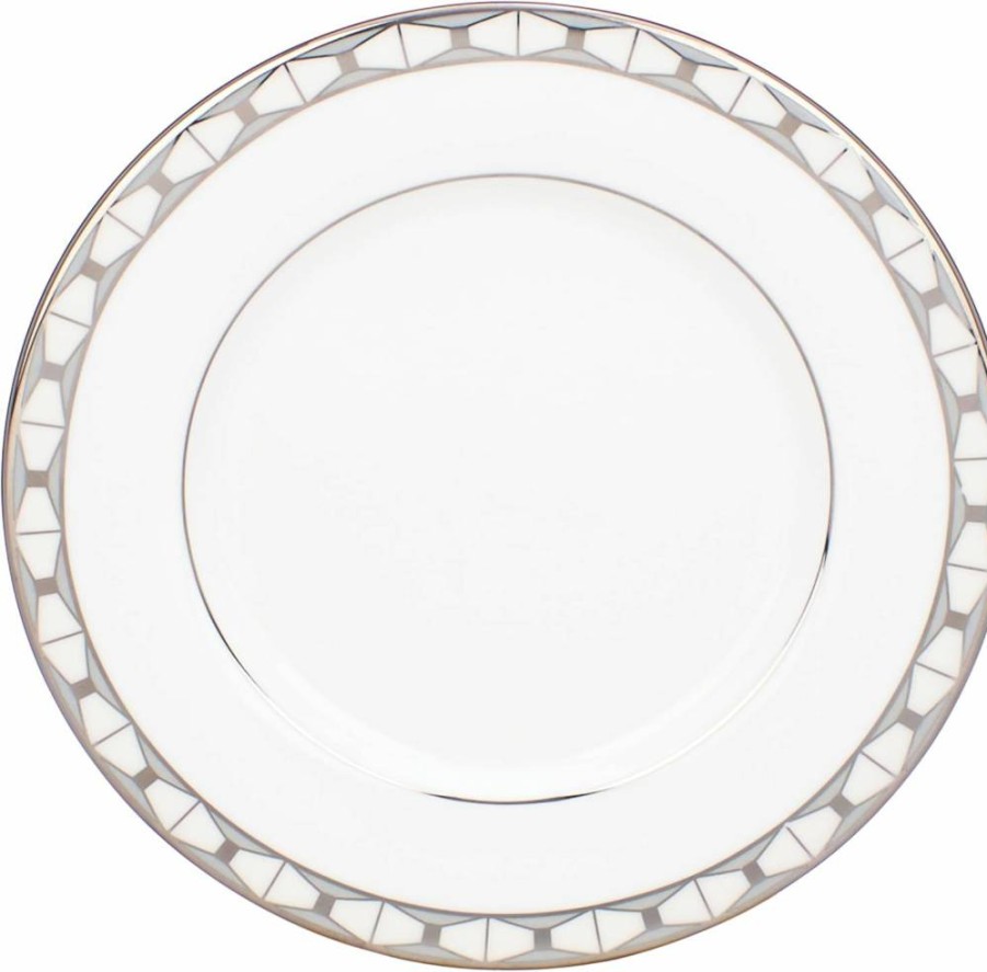 Kate Spade New York White Signature Spade Saucer Ceramic Mug - Stylish Coffee Cup with Iconic Spade Design