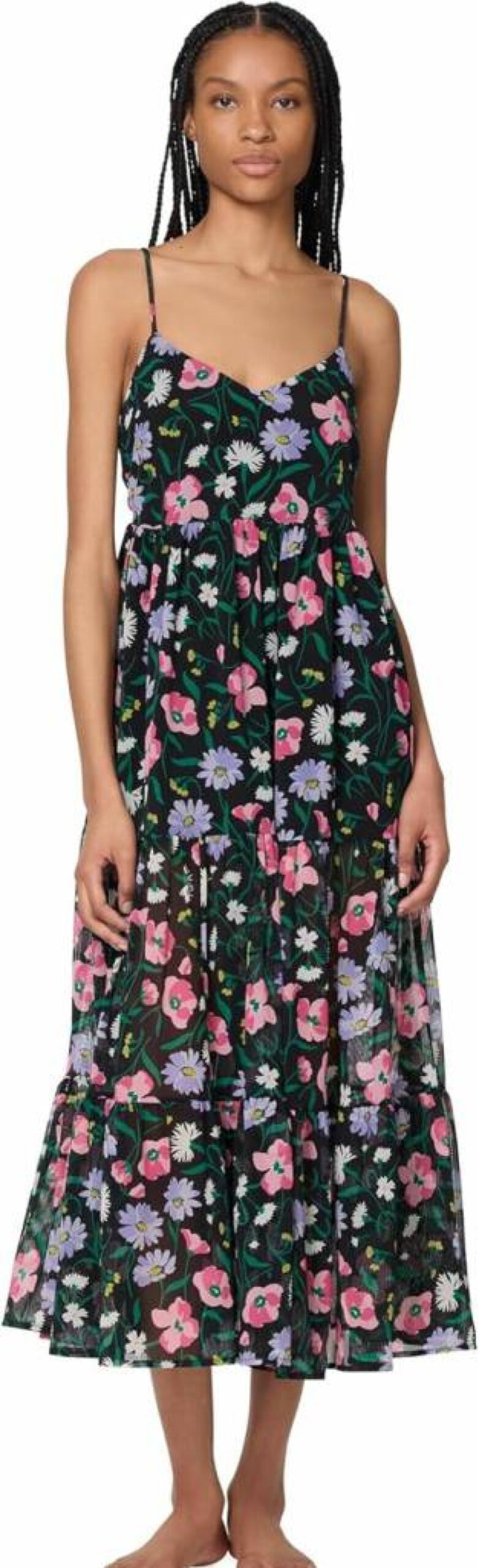 Kate Spade New York Women's Floral Tiered Cover-Up Dress for Spring and Summer