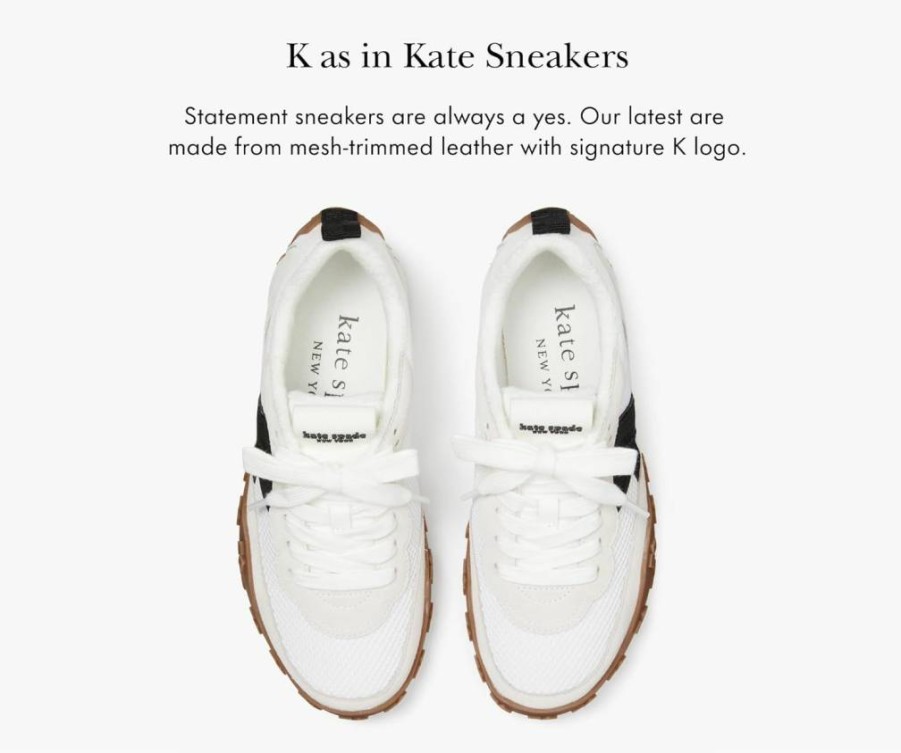 Kate Spade New York Women's K As In Kate Sneaker - Stylish Comfortable Casual Shoes for Women