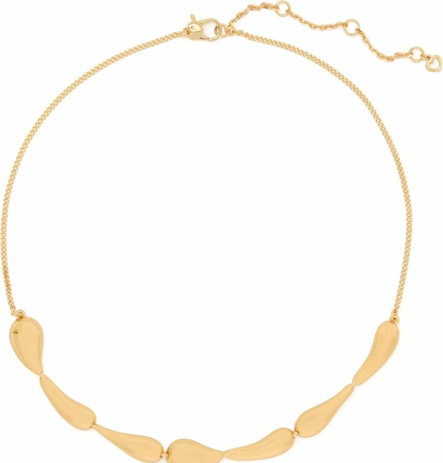 Kate Spade New York Molten Pendant Necklace | Elegant Gold-Tone Chain Jewelry for Women