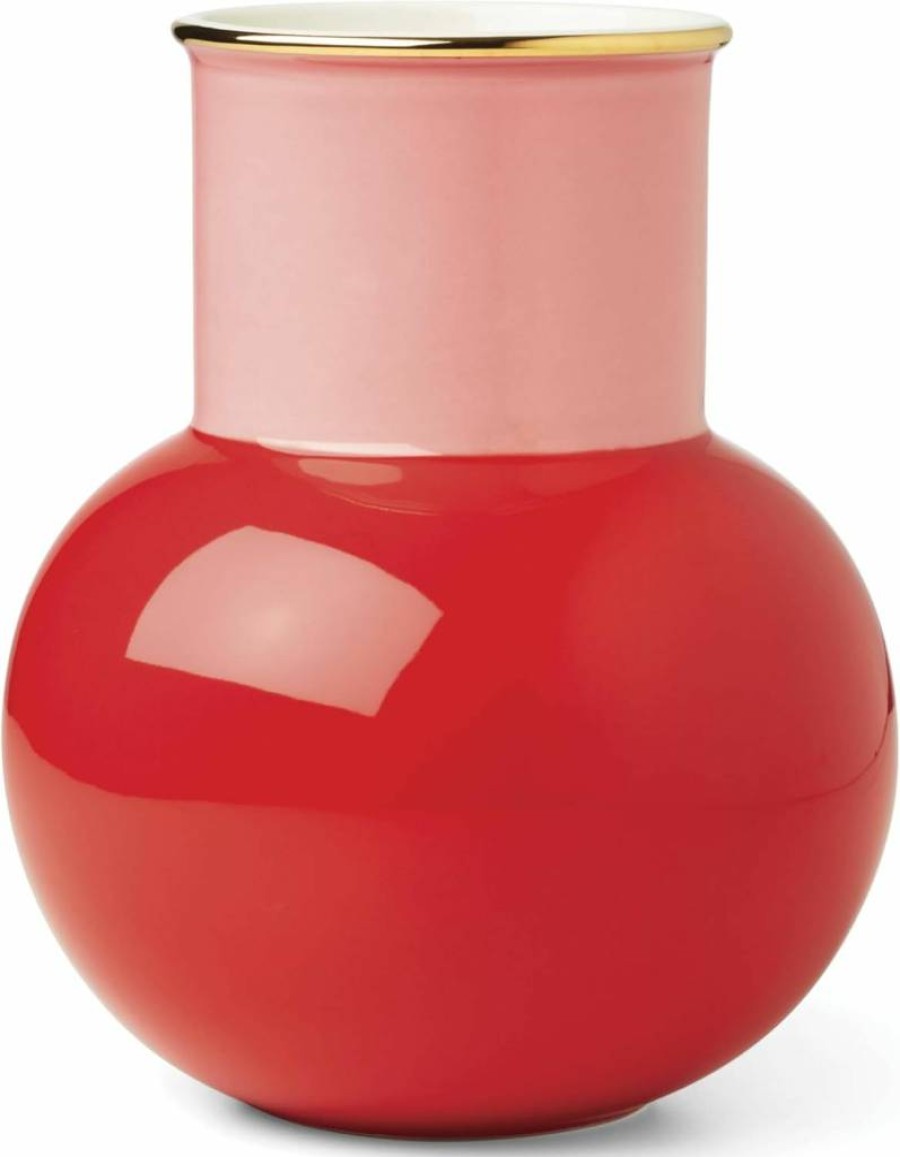 Kate Spade New York Red Floral Bouquet Vase - Pop Art Home Decor