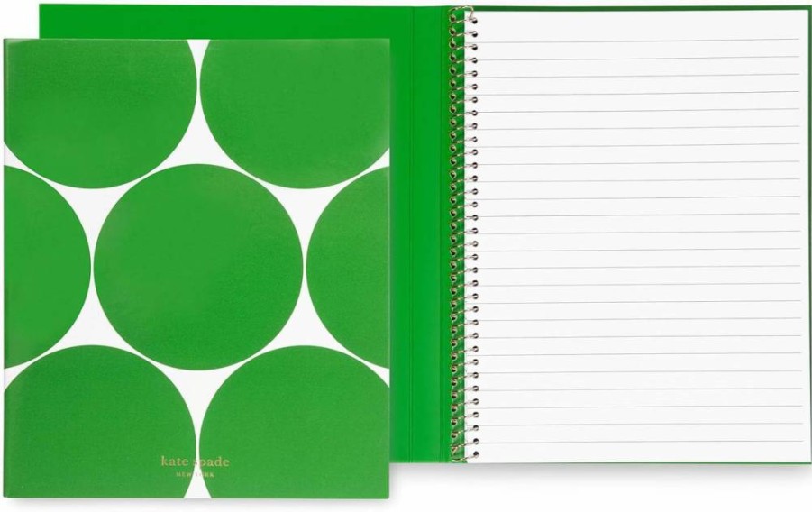 Kate Spade New York Joy Dot Spiral Notebook - 8.25" x 6.75" Lined Journal with 112 Pages, Stylish Concealed Cover Notebook