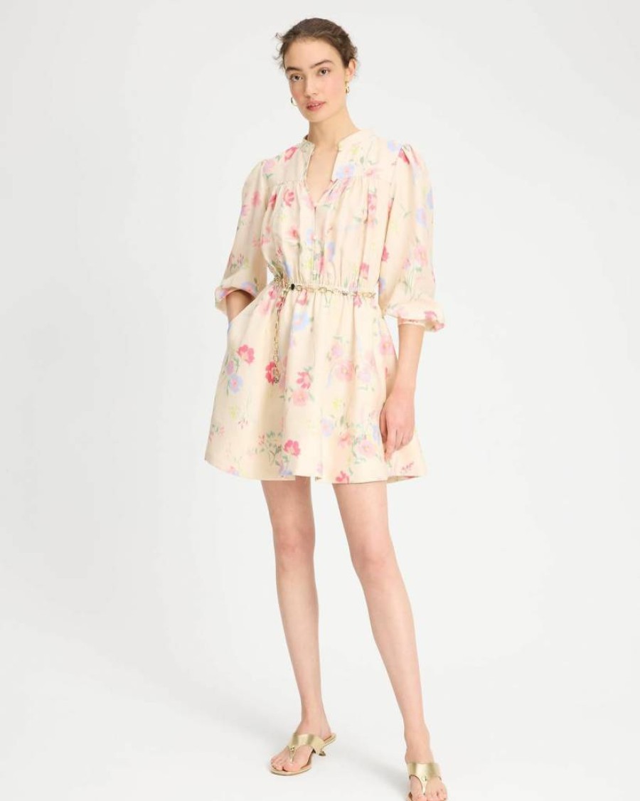 Kate Spade New York Women's Floral Print Belted Shirt Dress - Whimsical Garden Style