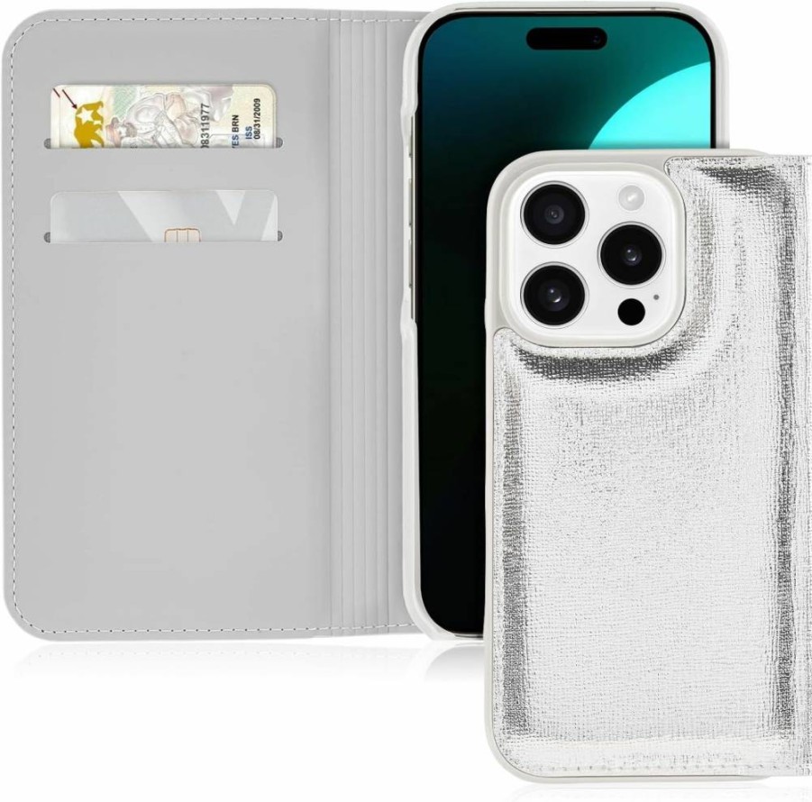 Kate Spade New York iPhone 16 Pro Case - MagSafe Compatible Wavy Opal Iridescent Designer Cover