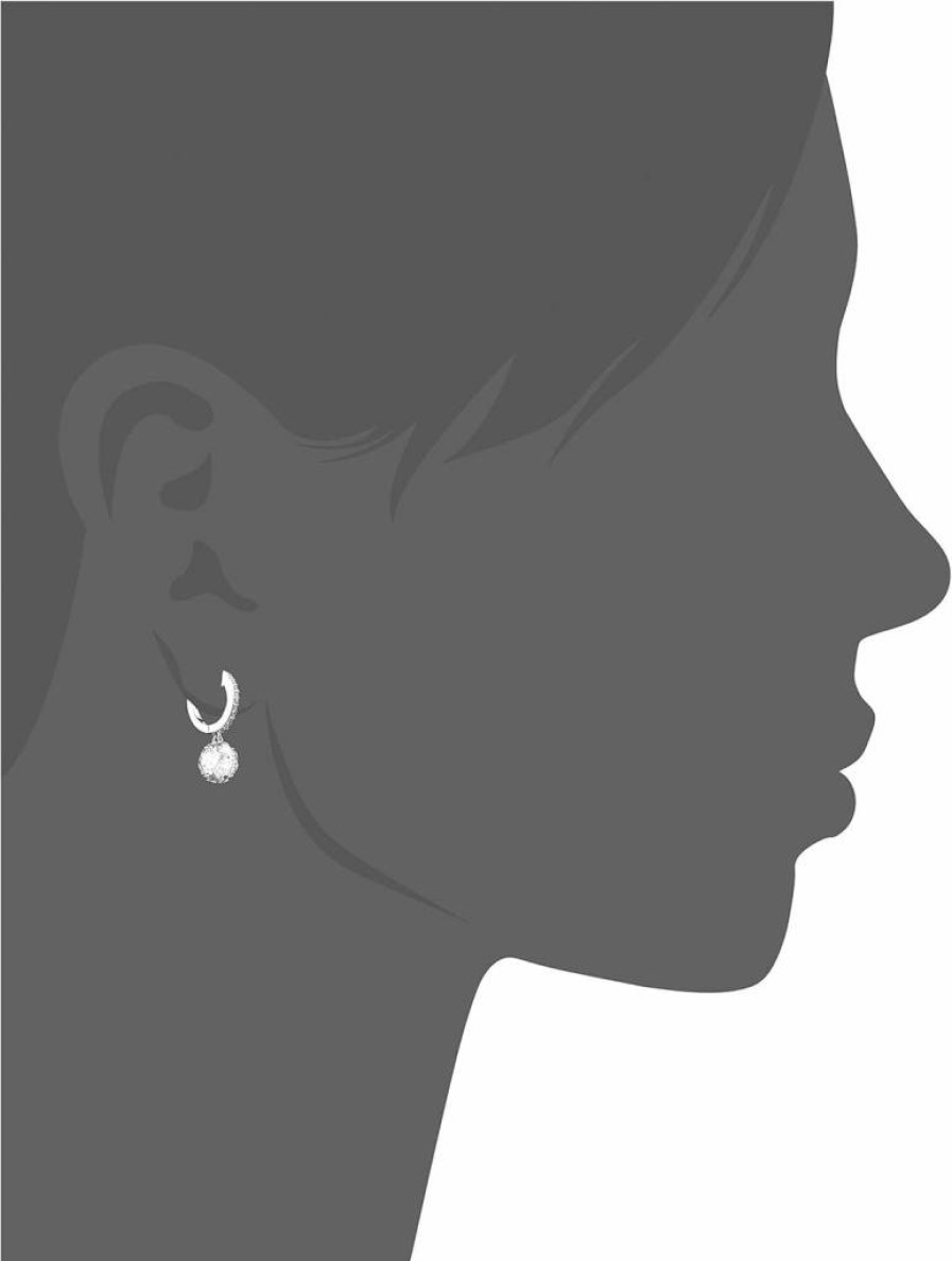 Kate Spade New York Sparkling Pave Huggie Earrings for Women - Elegant Cubic Zirconia Hoop Earrings
