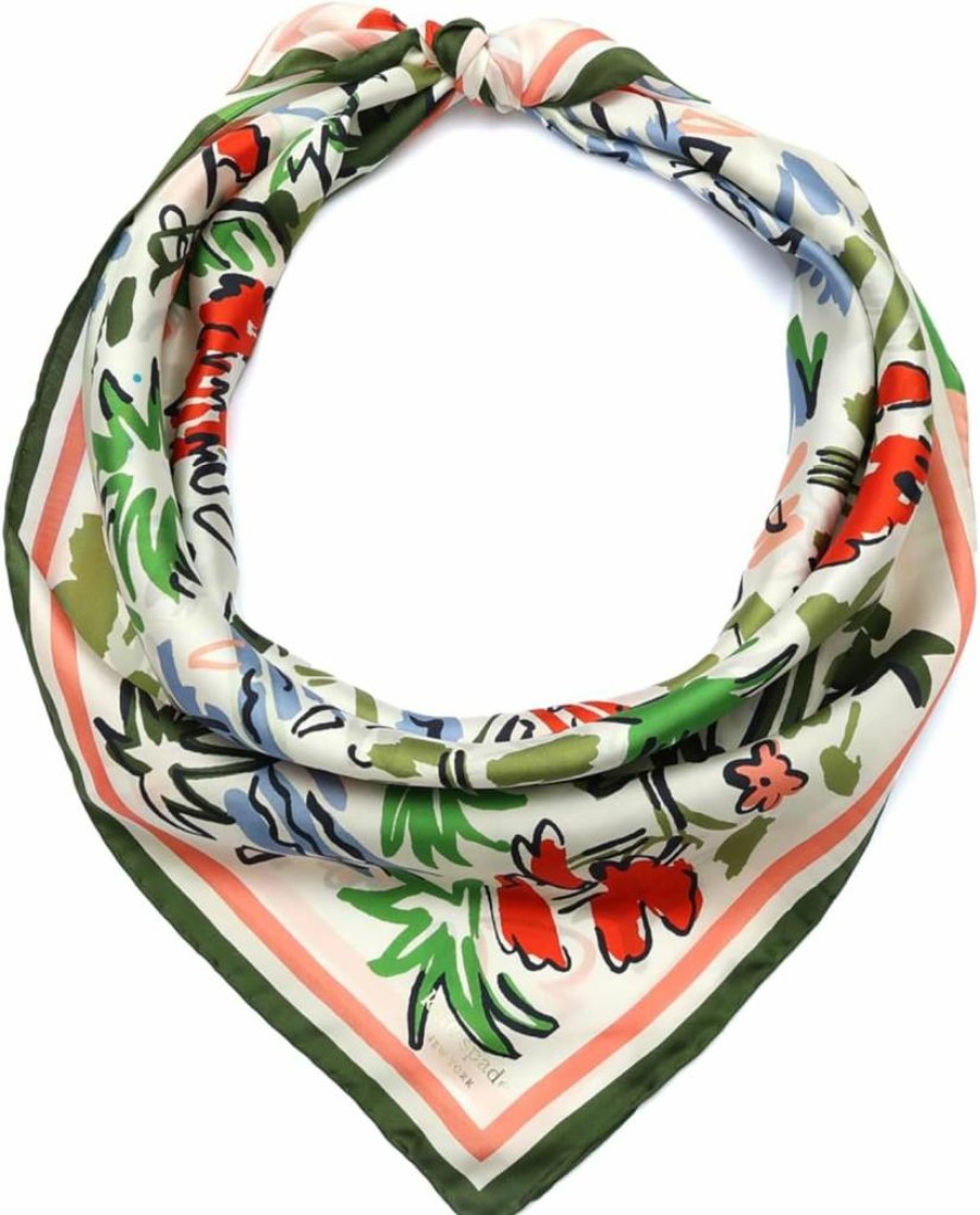 Kate Spade New York Women's Coastal Scene Silk Scarf – Lightweight Fashion Accessory for Women