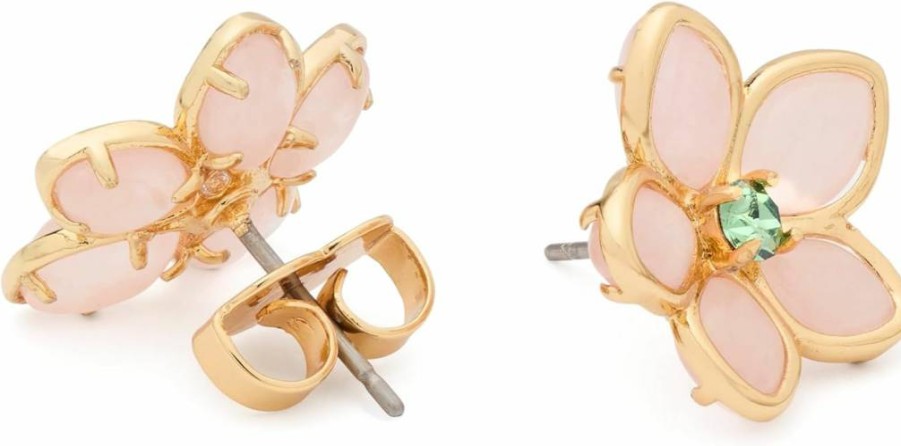 Kate Spade New York Pastel Floral Stud Earrings for Women - Dainty Petal Flower Design