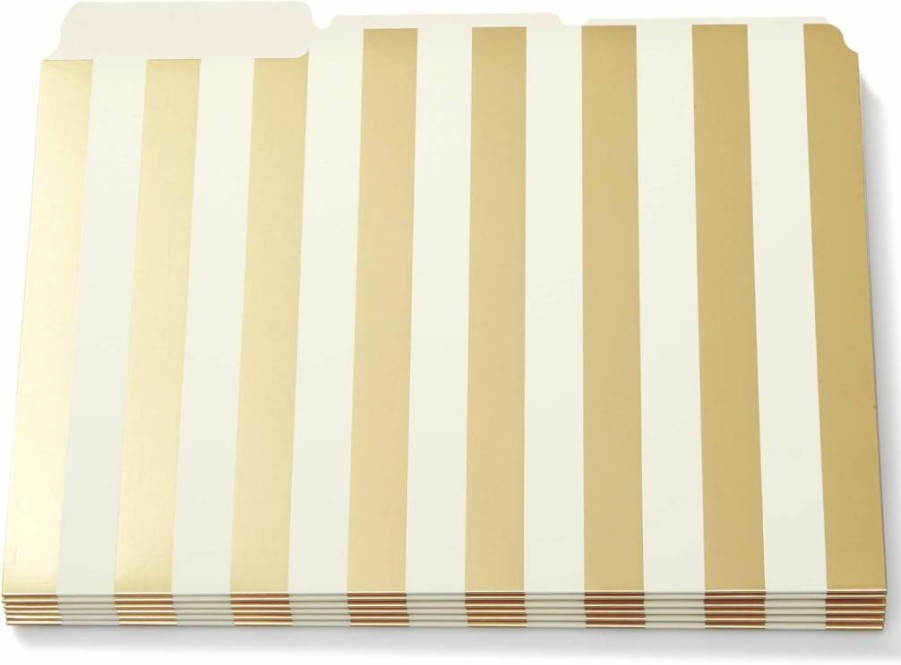 Kate Spade New York 6-Pack Tortoise Thick File Folders - Premium Organizer Document Holders