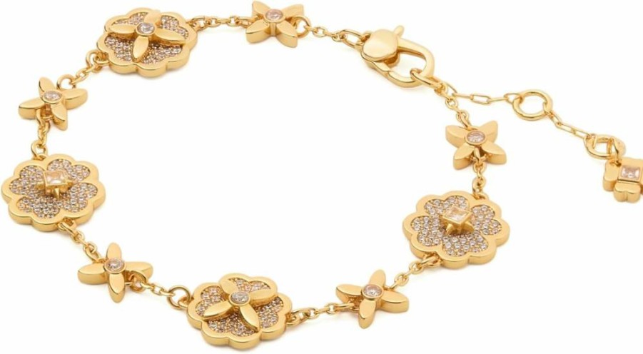 Kate Spade New York Heritage Bloom Floral Charm Bracelet for Women