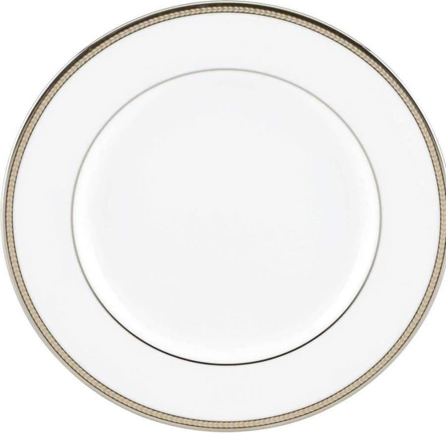 Kate Spade New York Sonora Knot Salad Plate - 7" White Ceramic Decorative Appetizer Dish for Elegant Dining & Entertaining
