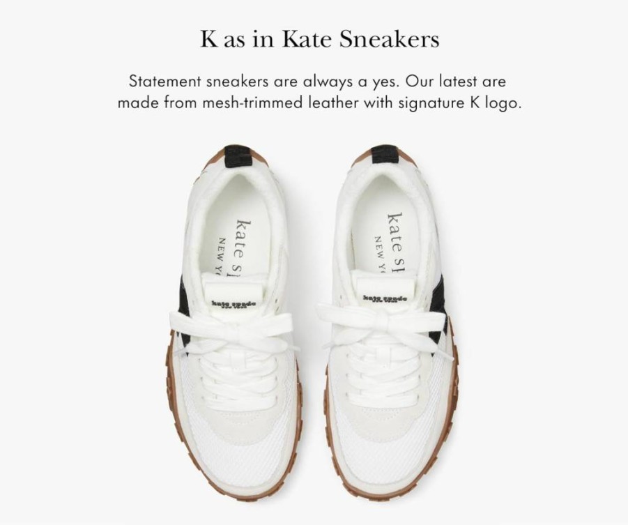 Kate Spade New York Women's K As In Kate Sneaker - Stylish Comfortable Casual Shoes for Women